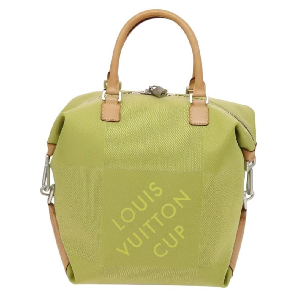 Louis Vuitton Damier Geant America Cube Shoulder Bag Yellow